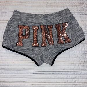 Victoria’s Secret PINK Sequin Bling Short Shorts W Pockets Size Medium